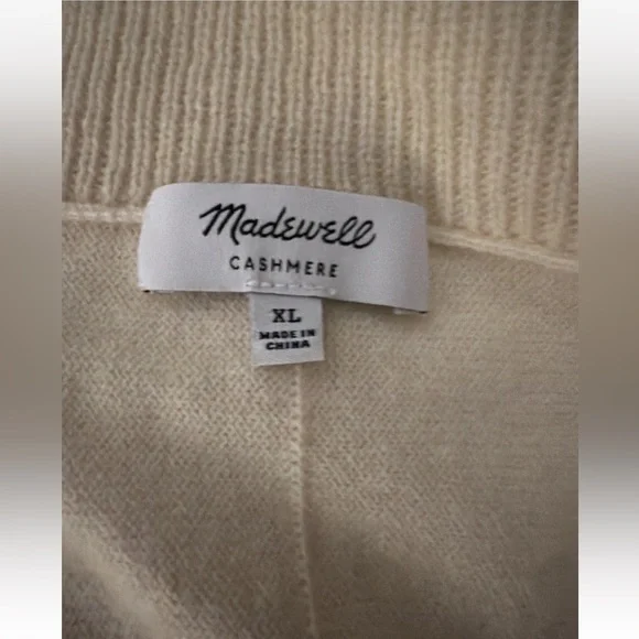 MADEWELL XL Cashmere V-Neck Sweater NS661 - Picture 4 of 6